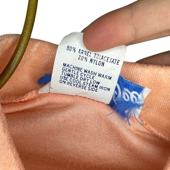 Lara Dee Vintage Half Zip Night gown / Night Dress - Women’s Size M - Peach - Picture 9 of 9